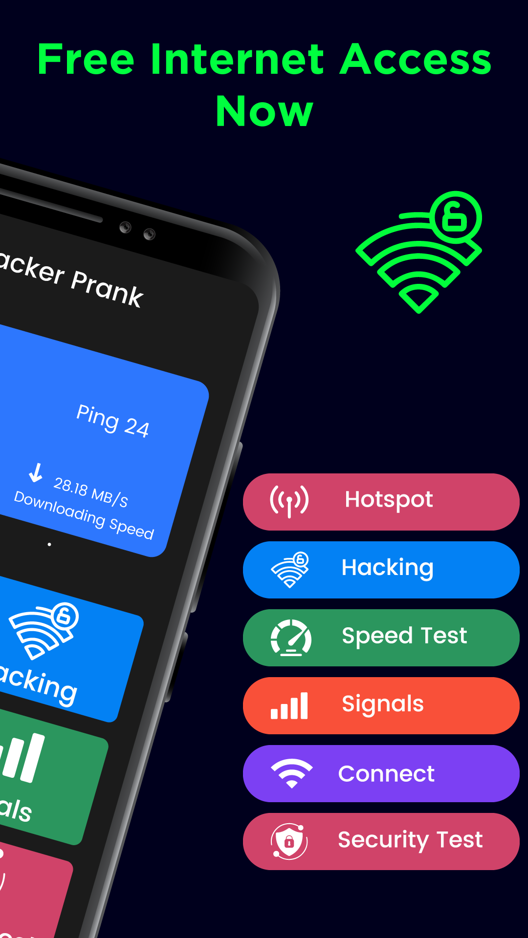 اسکرین شات 2 برنامه WiFi Password Hacker Prank