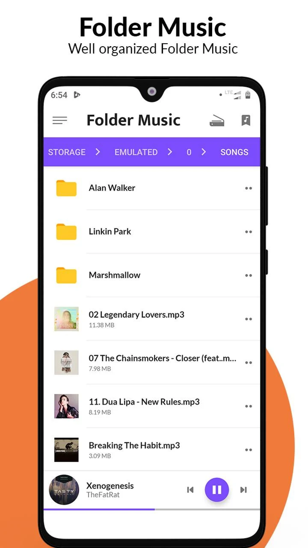 اسکرین شات 6 برنامه HQ Music Player - MP3 Player