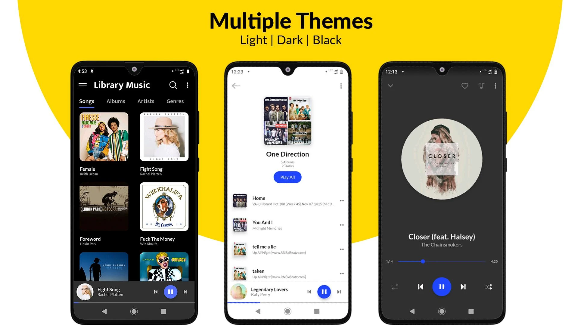 اسکرین شات 2 برنامه HQ Music Player - MP3 Player