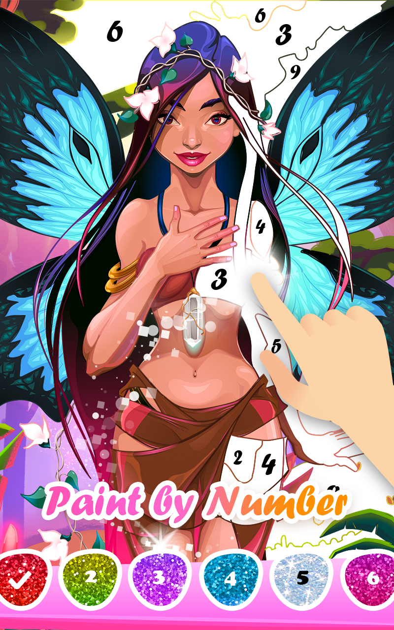 اسکرین شات 4 بازی Princess Color by Number Game