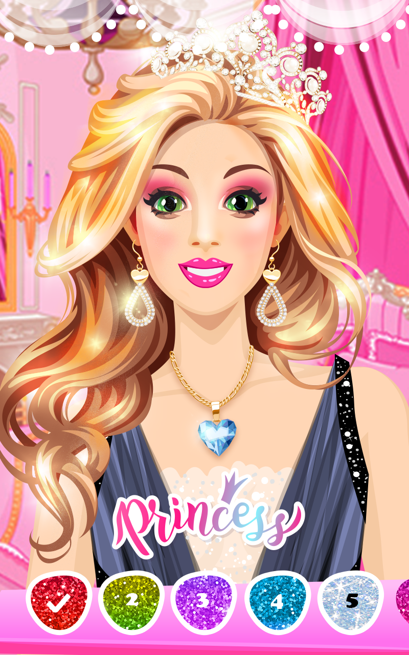 اسکرین شات 8 بازی Princess Color by Number Game