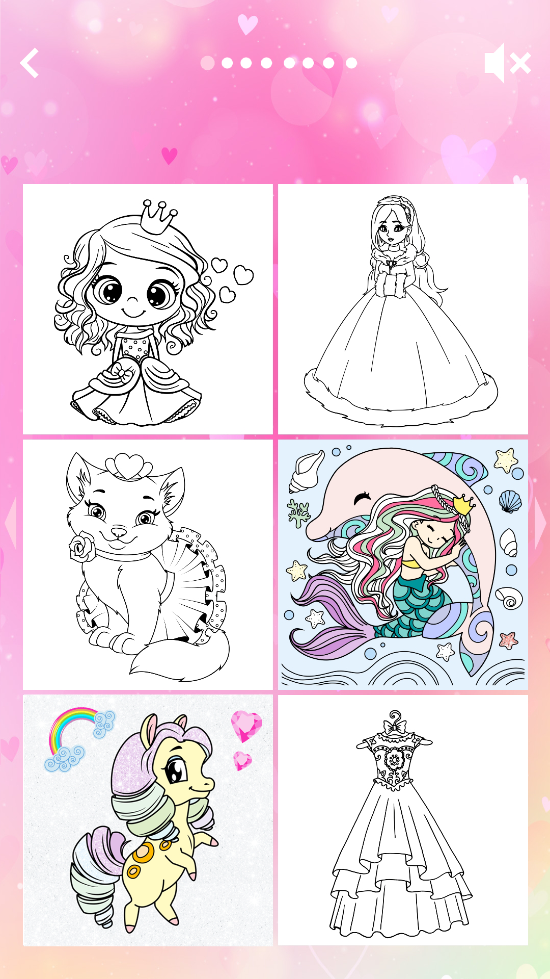 اسکرین شات 3 برنامه Princess Coloring Girl Game