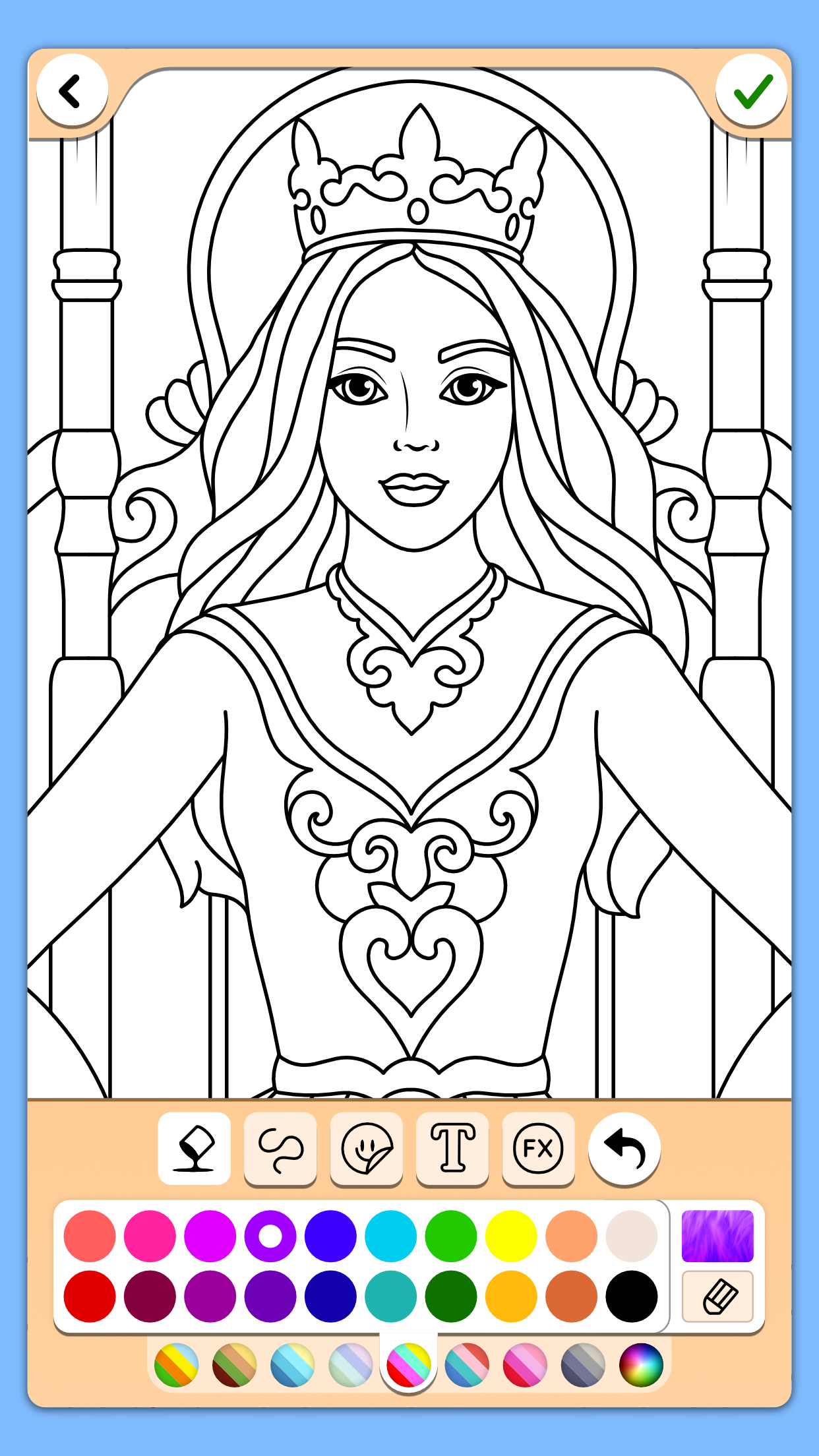 اسکرین شات 1 بازی Princess Coloring Game