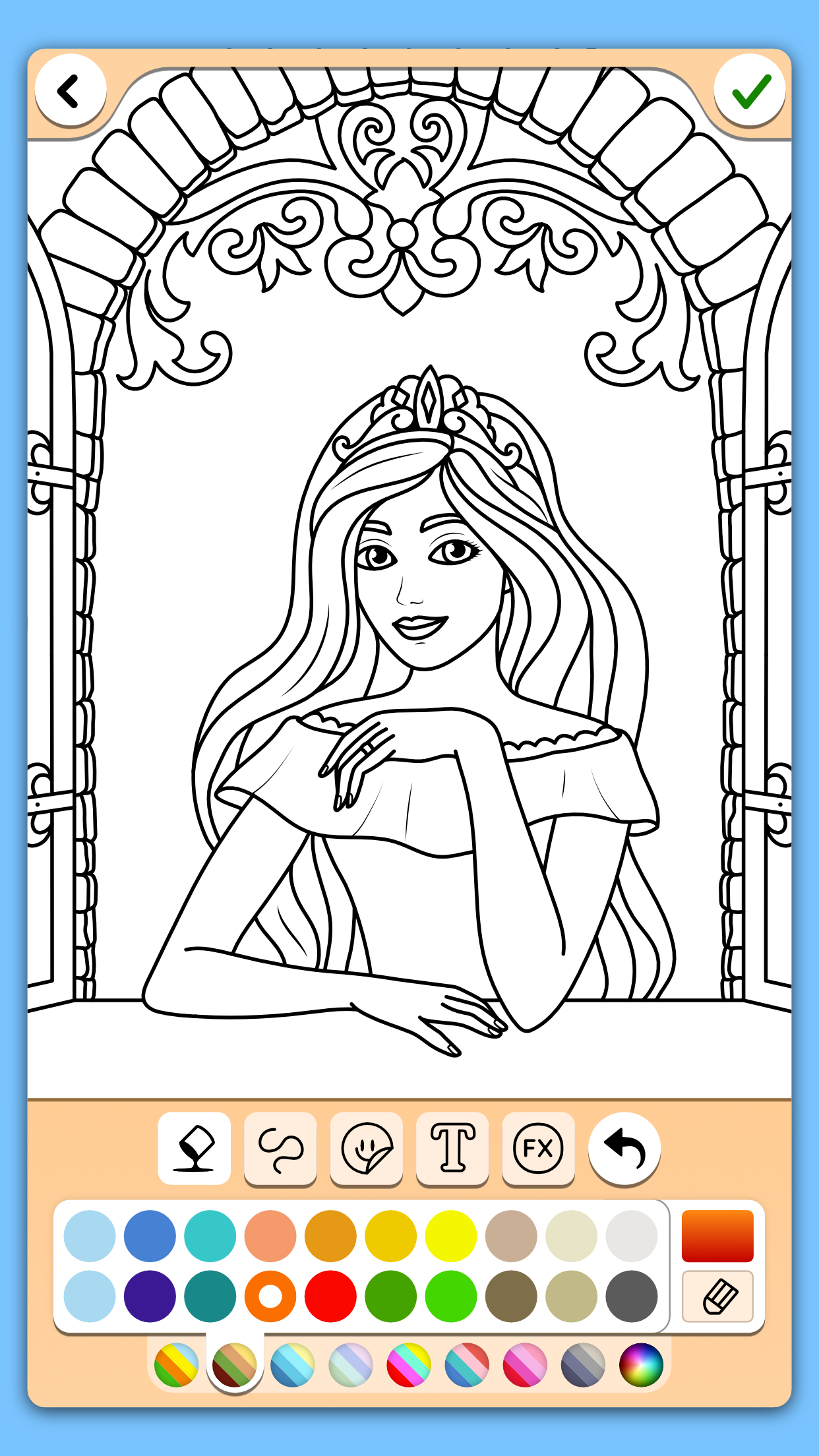 اسکرین شات 2 بازی Princess Coloring Game