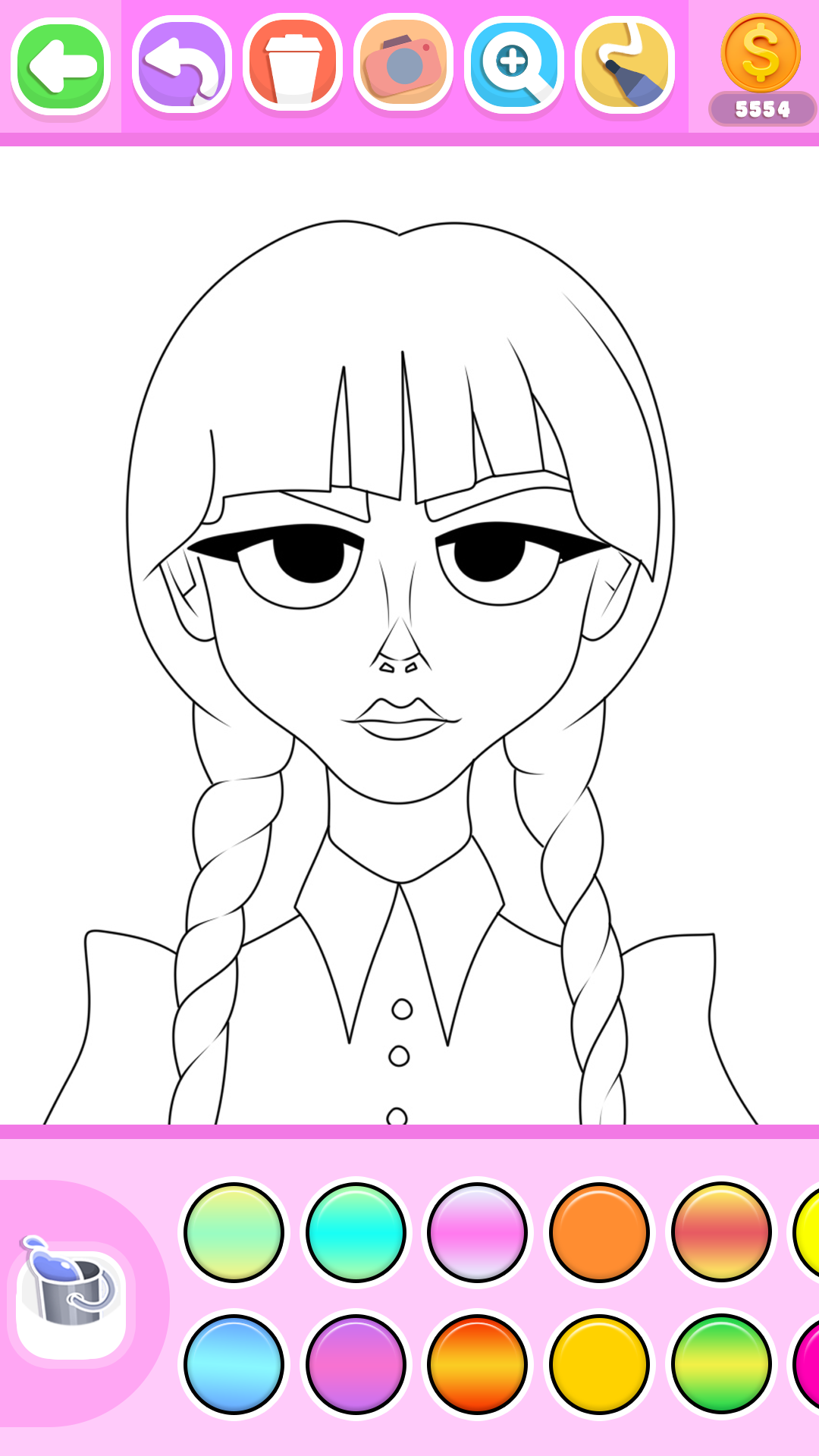 اسکرین شات 2 برنامه Princess Coloring Book Glitter