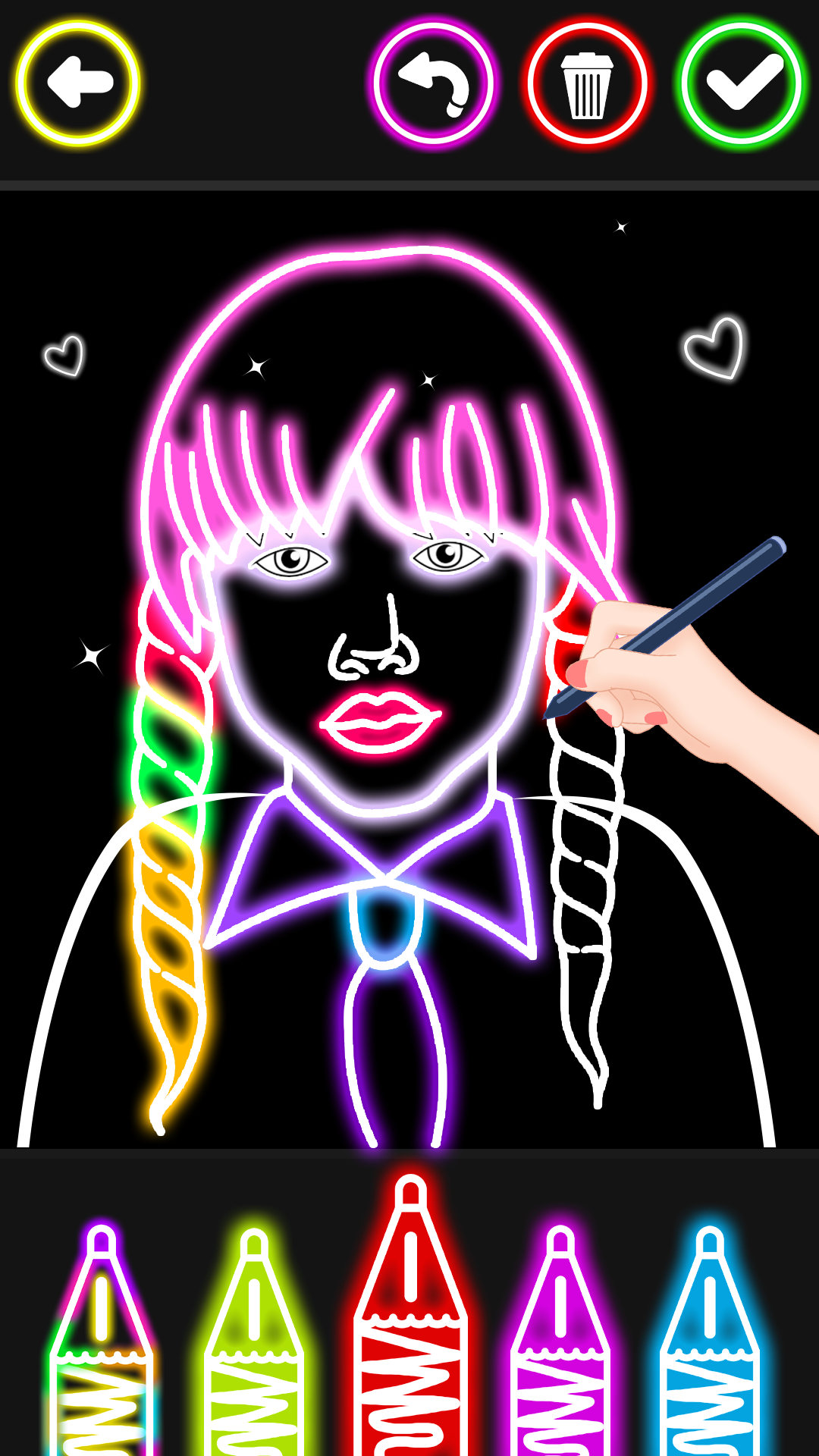 اسکرین شات 5 برنامه Princess Coloring Book Glitter