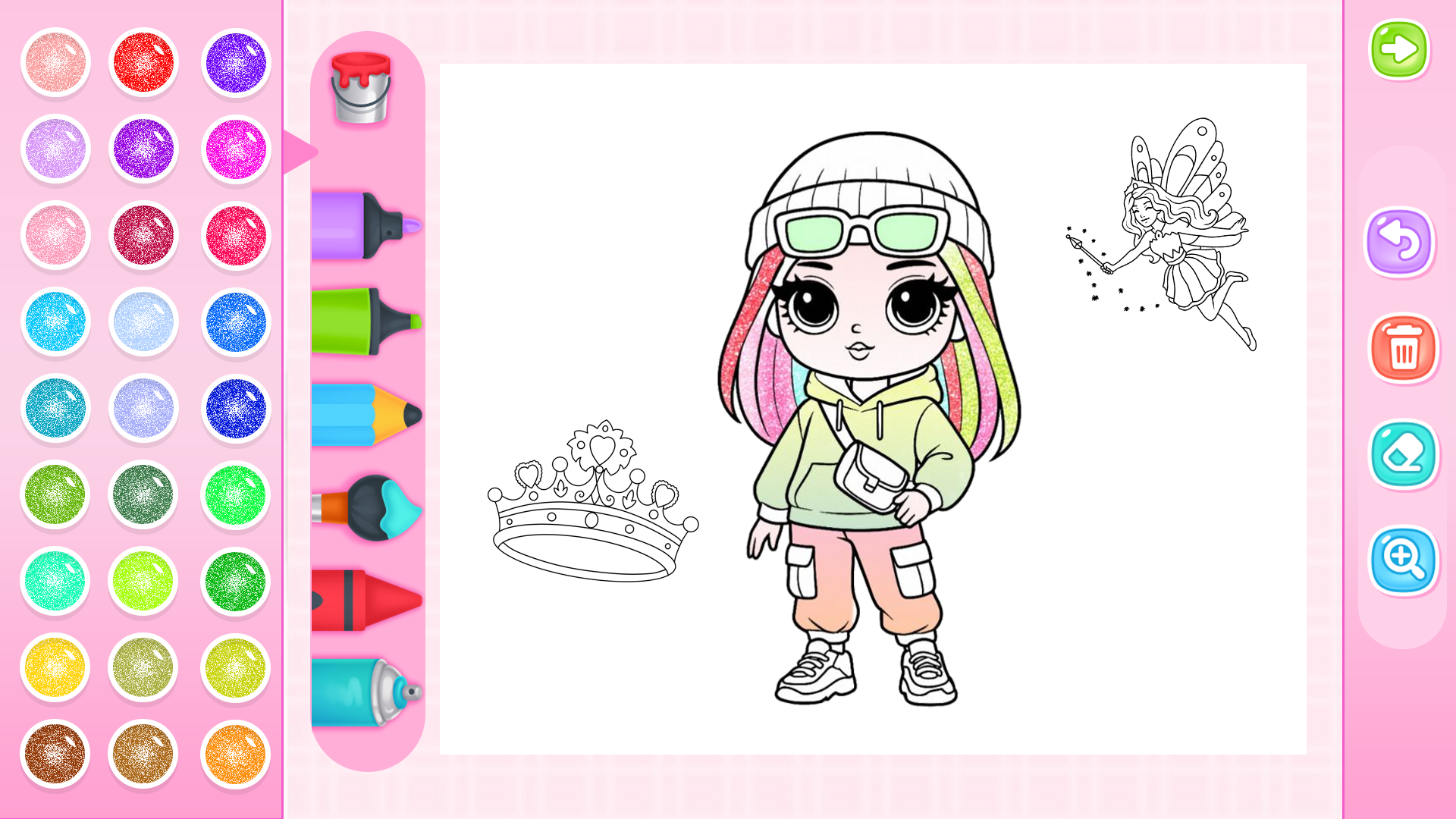 اسکرین شات 5 بازی Doll Princess Coloring Games