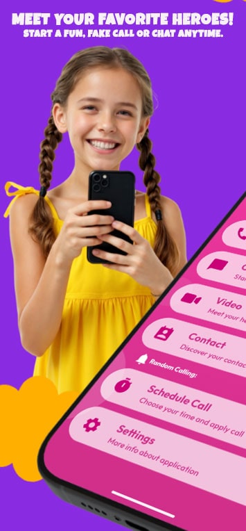 اسکرین شات 1 برنامه Princess fake video call
