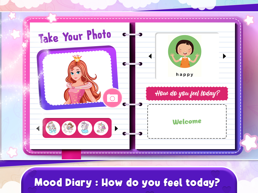 اسکرین شات 5 برنامه My Diary: Princess Fun Games