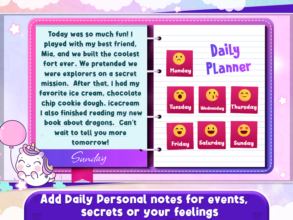 اسکرین شات 8 برنامه My Diary: Princess Fun Games
