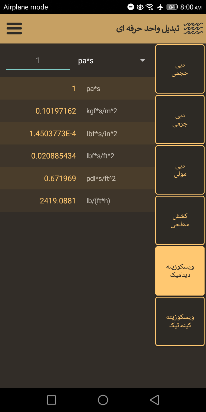 اسکرین شات 6 برنامه تبدیل واحد حرفه ای