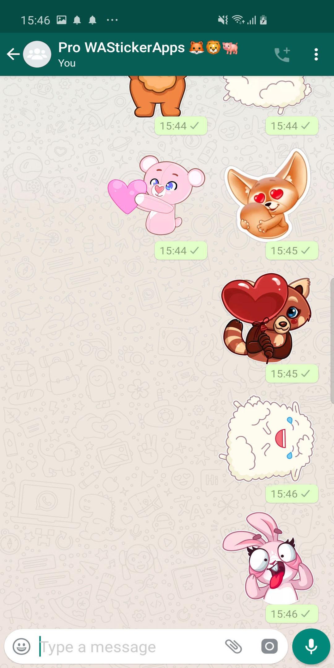 اسکرین شات 2 برنامه Beautiful Animals Stickers
