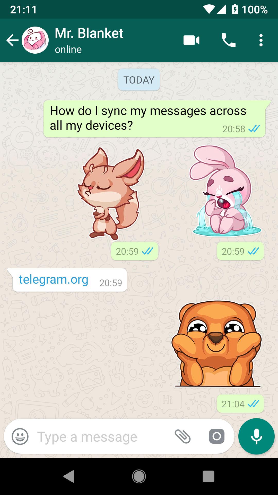 اسکرین شات 1 برنامه Beautiful Animals Stickers