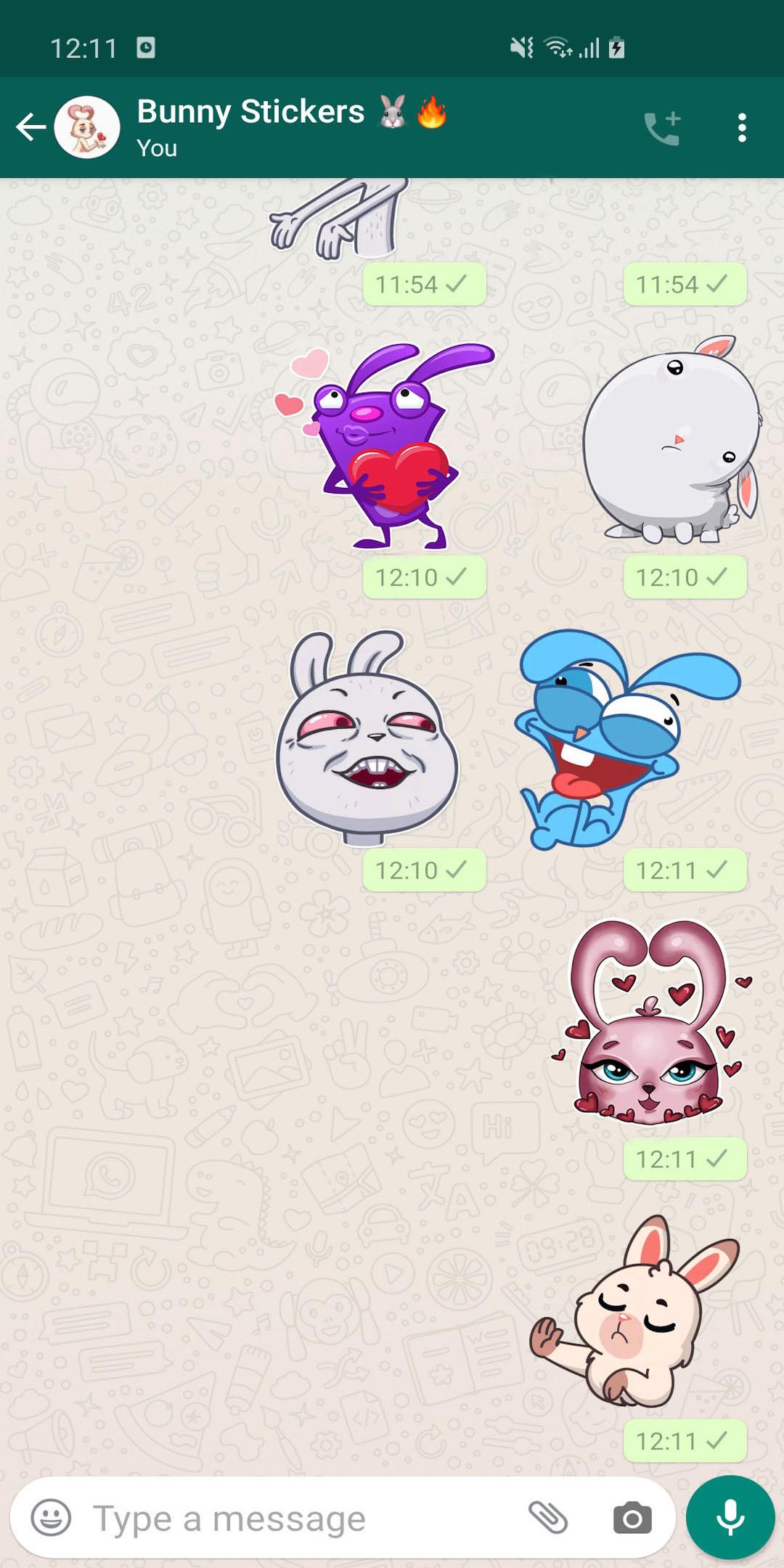 اسکرین شات 2 برنامه Rabbit Stickers WAStickerApps
