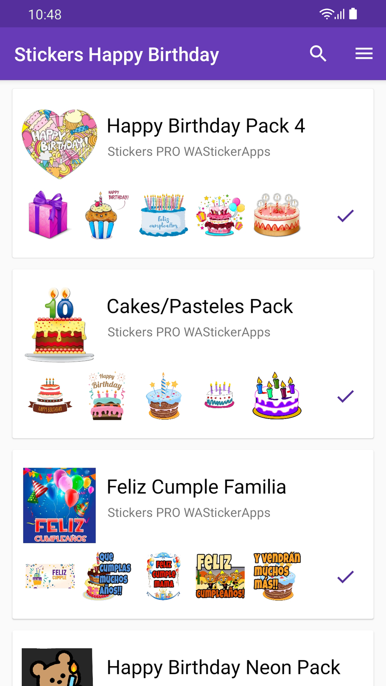 اسکرین شات 5 برنامه Stickers Happy Birthday