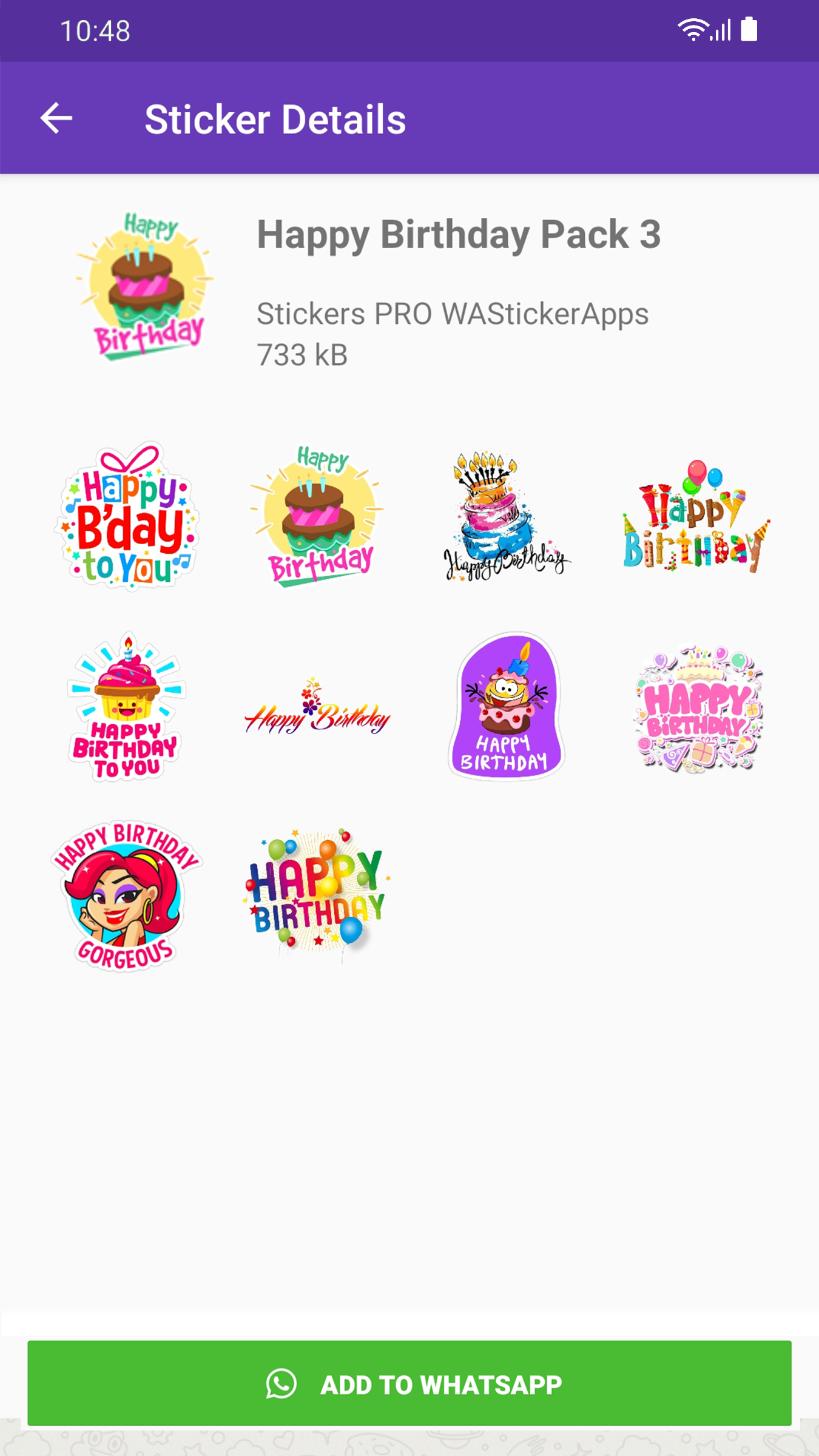 اسکرین شات 8 برنامه Stickers Happy Birthday