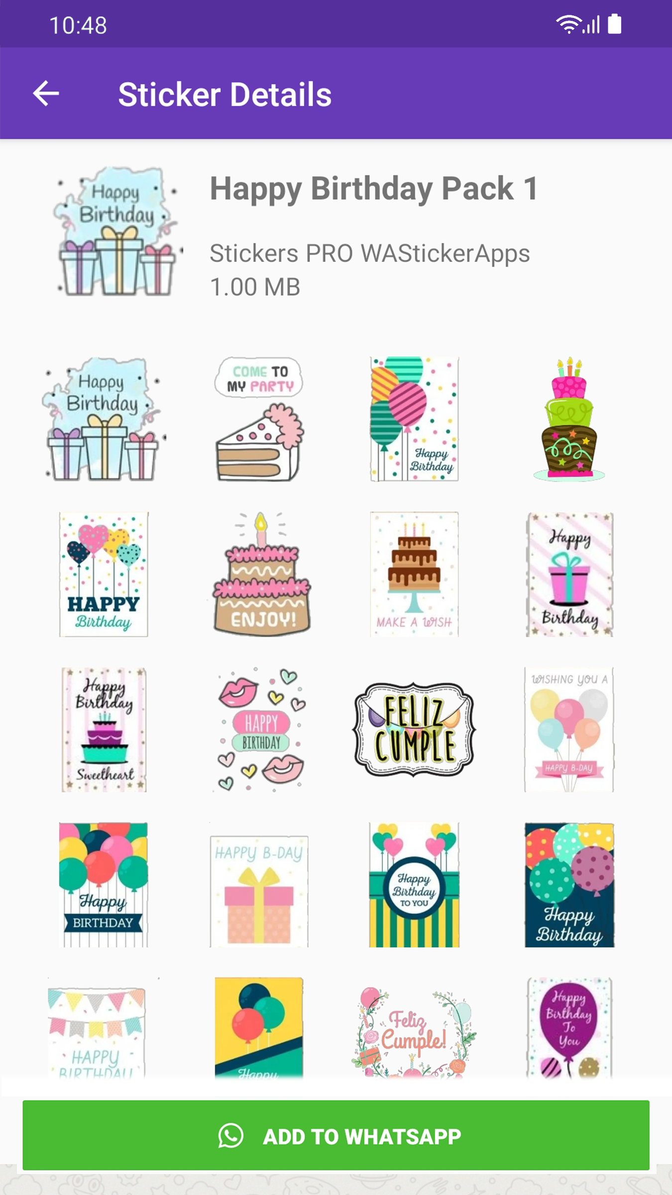 اسکرین شات 6 برنامه Stickers Happy Birthday