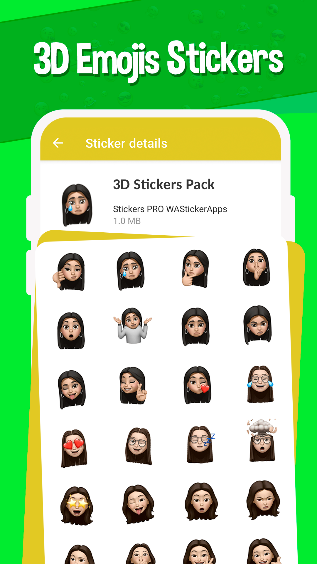 اسکرین شات 5 برنامه Stickers Emojis WAStickerApps