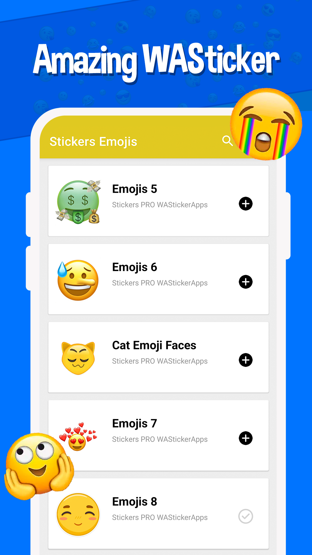 اسکرین شات 6 برنامه Stickers Emojis WAStickerApps