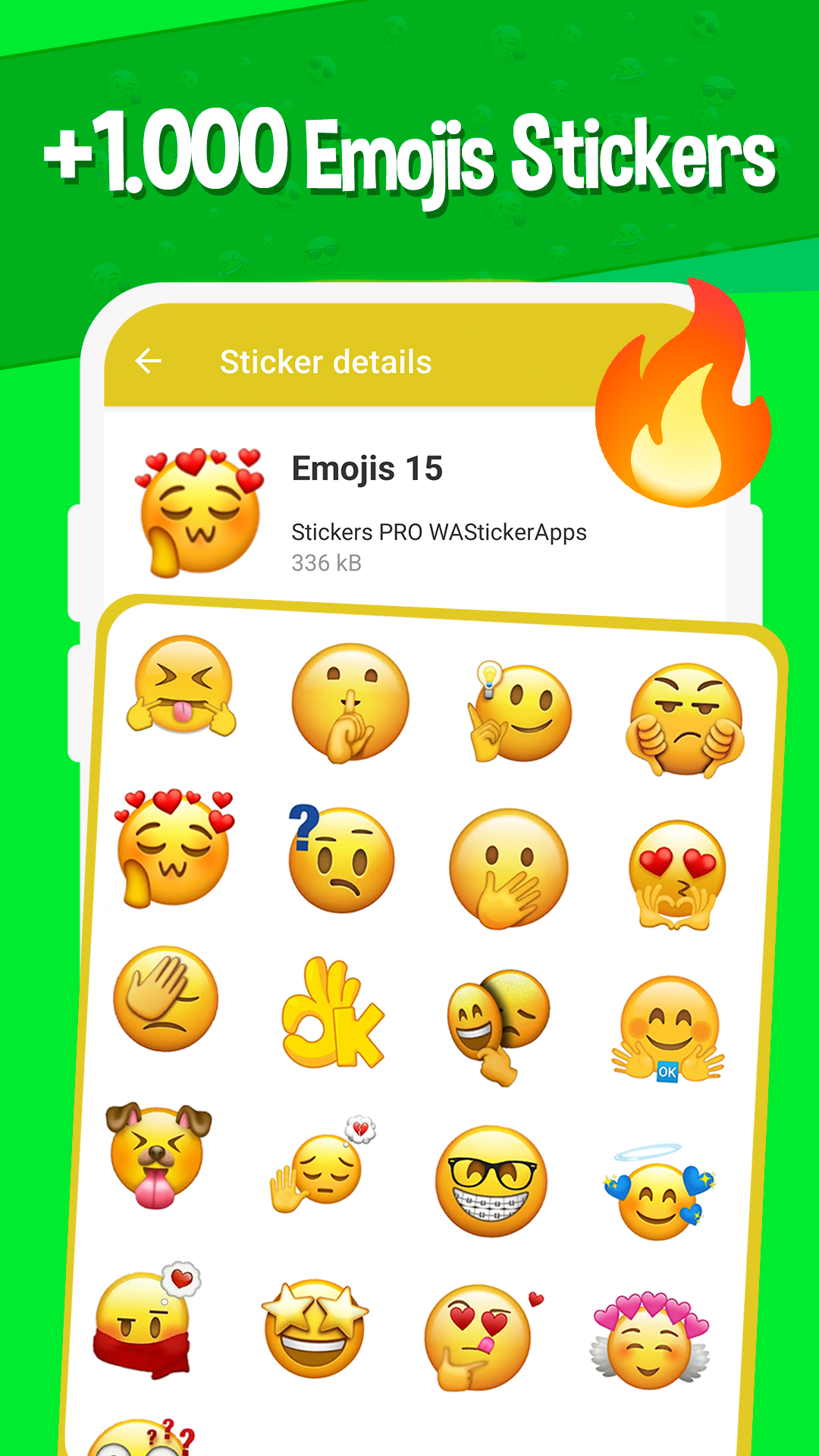 اسکرین شات 3 برنامه Stickers Emojis WAStickerApps
