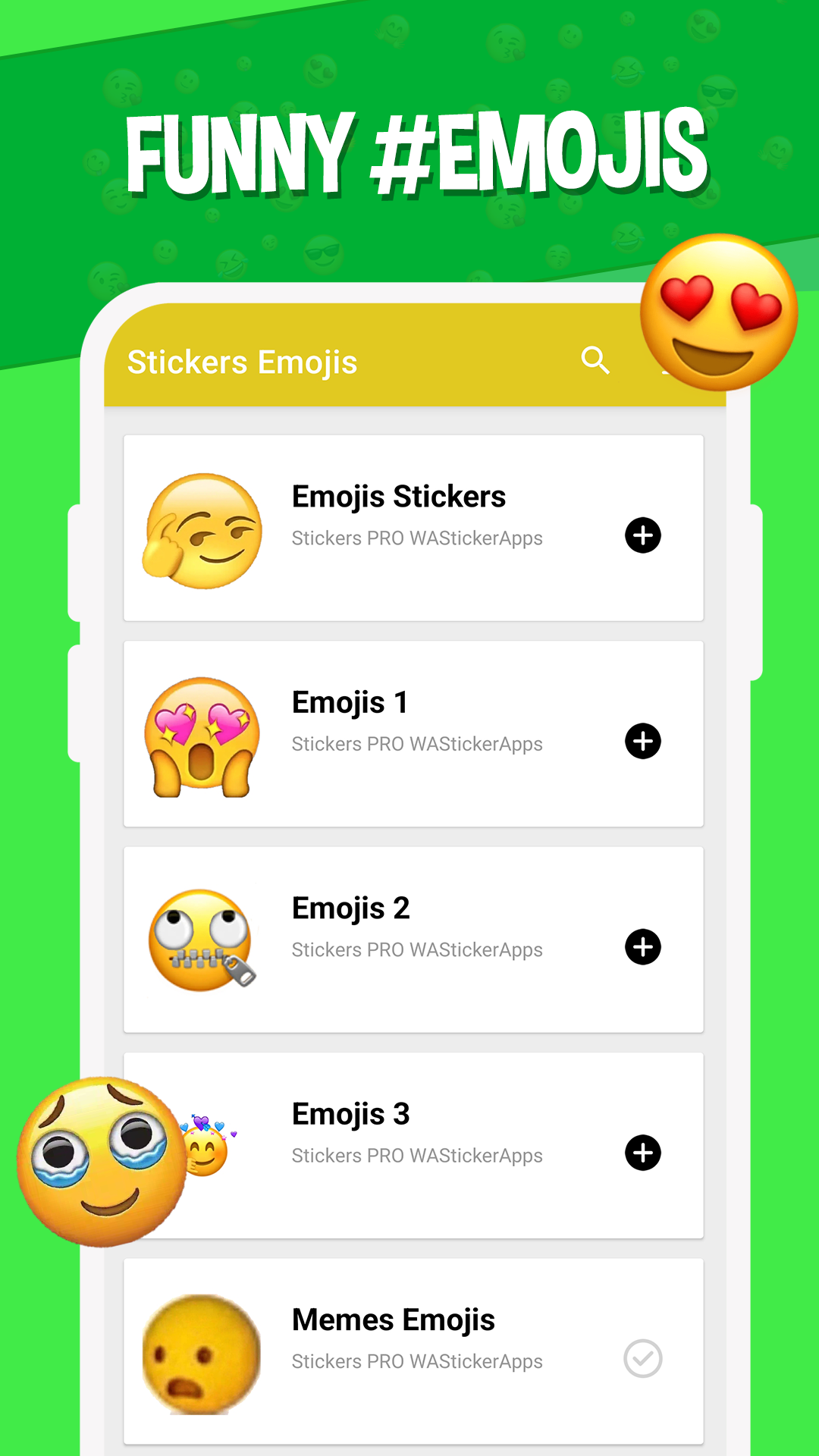 اسکرین شات 1 برنامه Stickers Emojis WAStickerApps