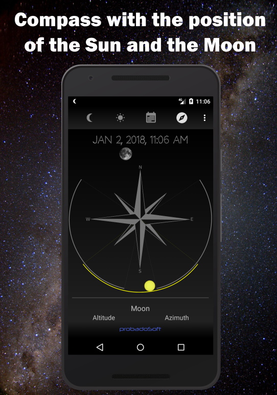اسکرین شات 4 برنامه Moon Phase Calendar
