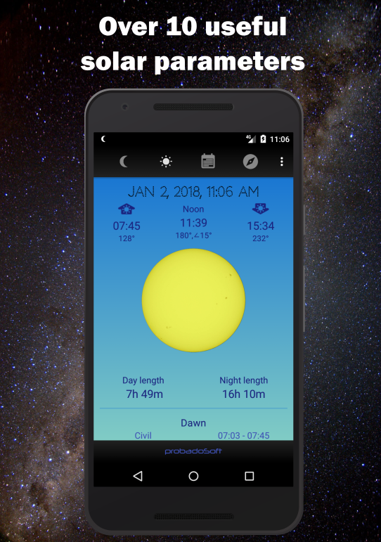 اسکرین شات 2 برنامه Moon Phase Calendar