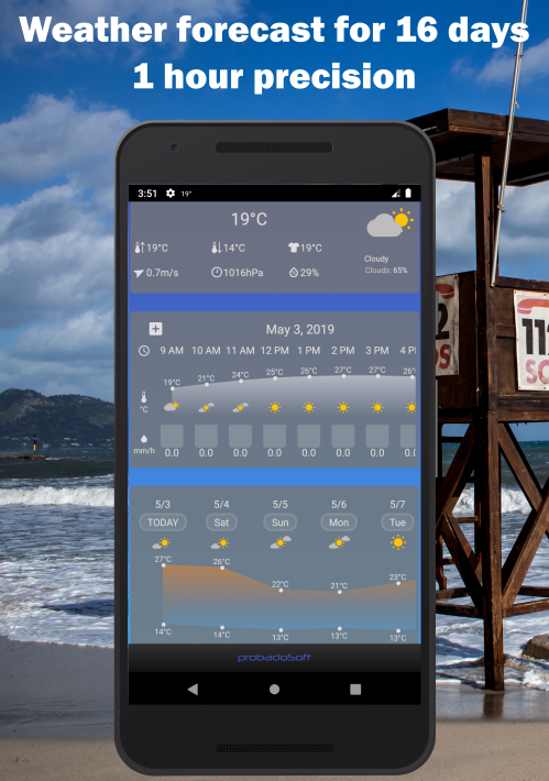 اسکرین شات 1 برنامه Pocket Weather