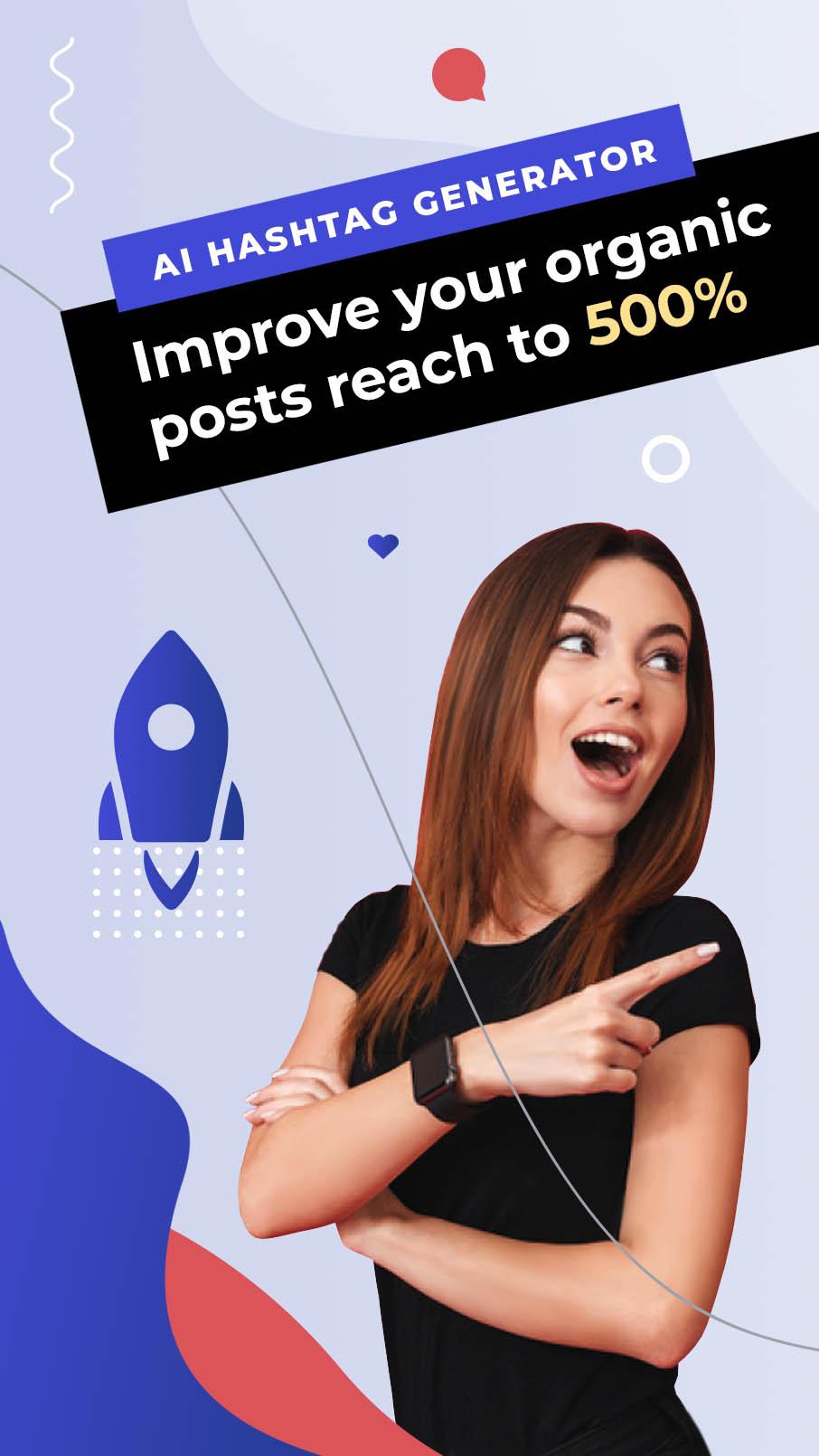 اسکرین شات 1 برنامه # Hashtag Generator for IG