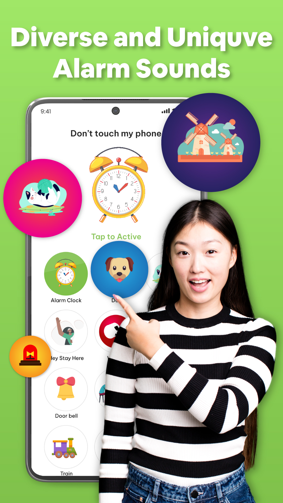 اسکرین شات 3 برنامه Don't Touch My Phone: Alarm