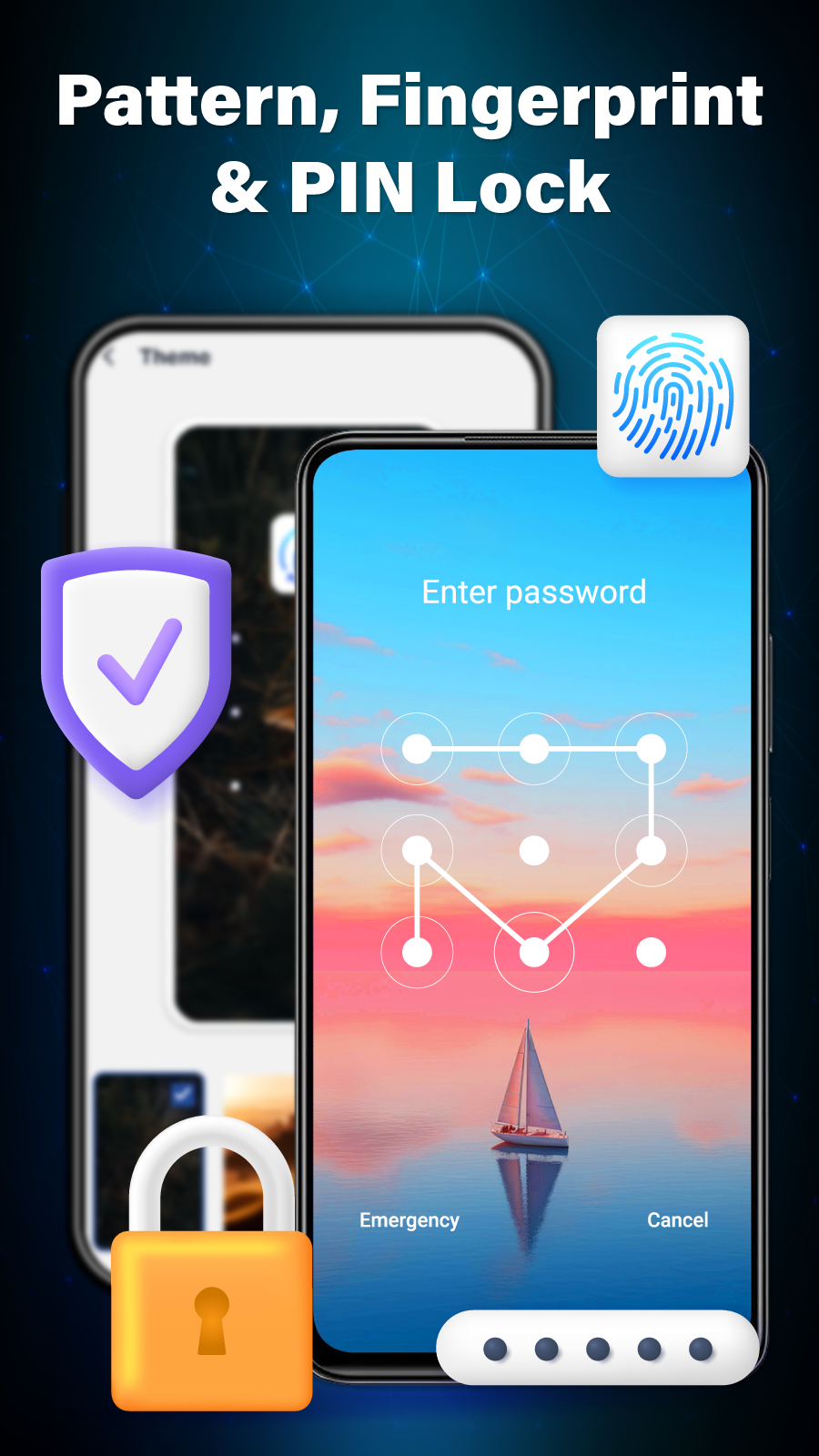 اسکرین شات 3 برنامه App Lock - Pattern Lock Screen