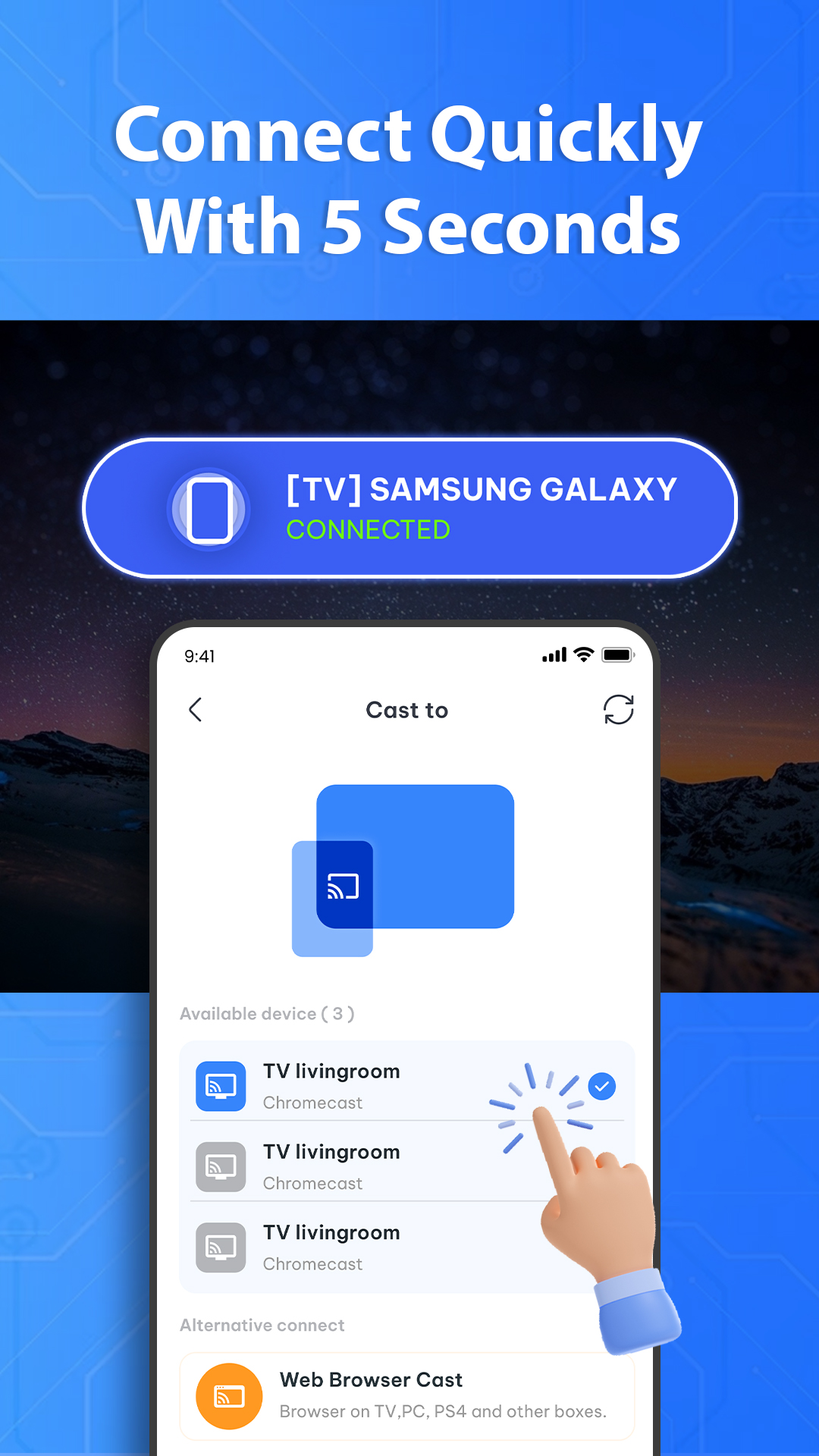 اسکرین شات 7 برنامه Cast To TV: Screen Mirroring