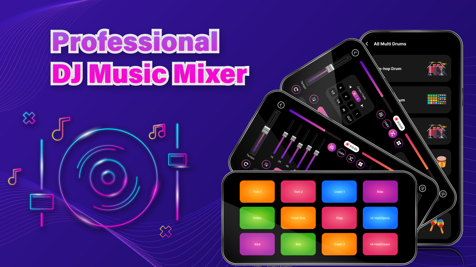 اسکرین شات 1 برنامه DJ Music Mixer - DJ Mix Studio