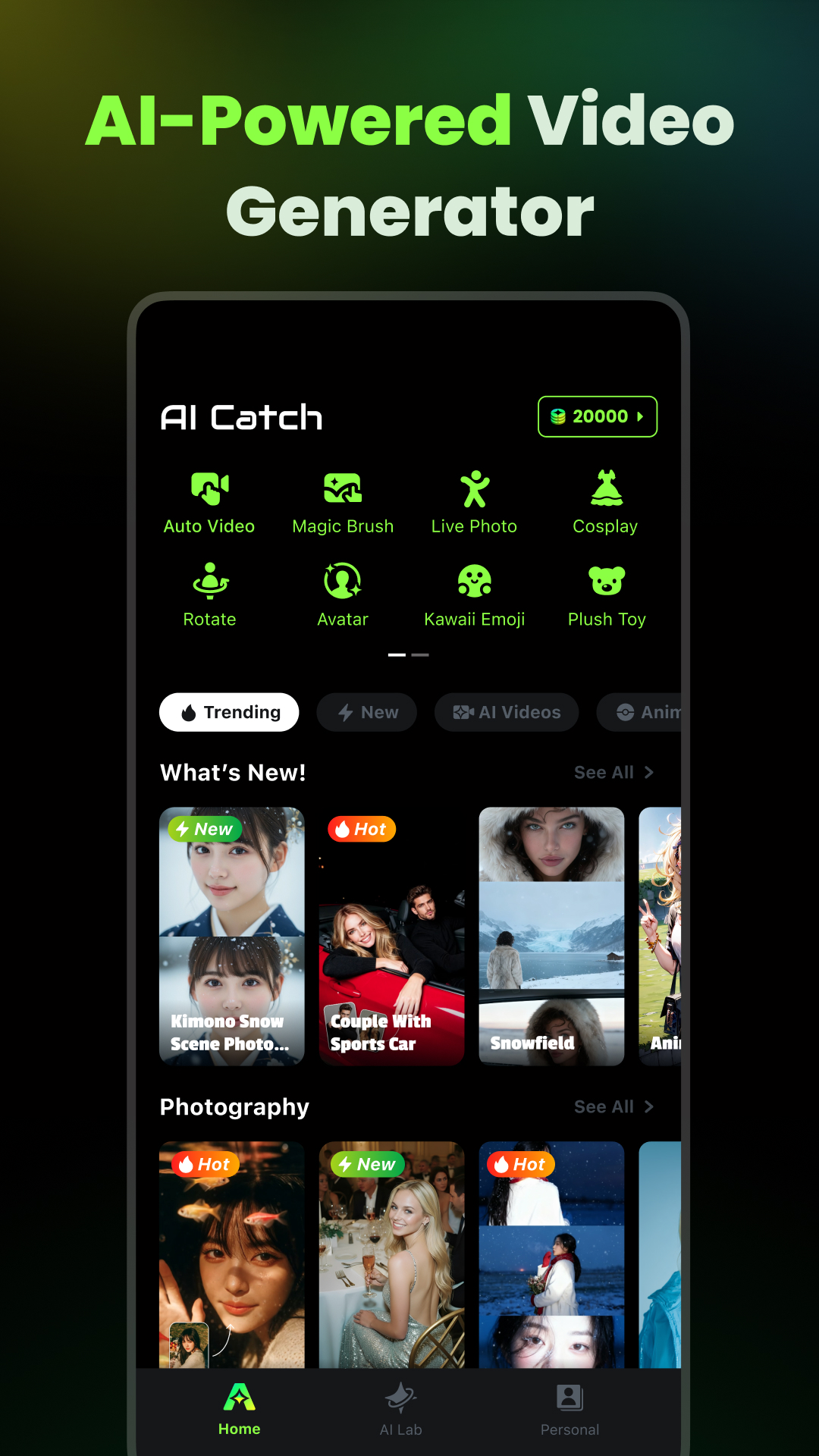 اسکرین شات 3 برنامه AI Catch: AI Video Generator