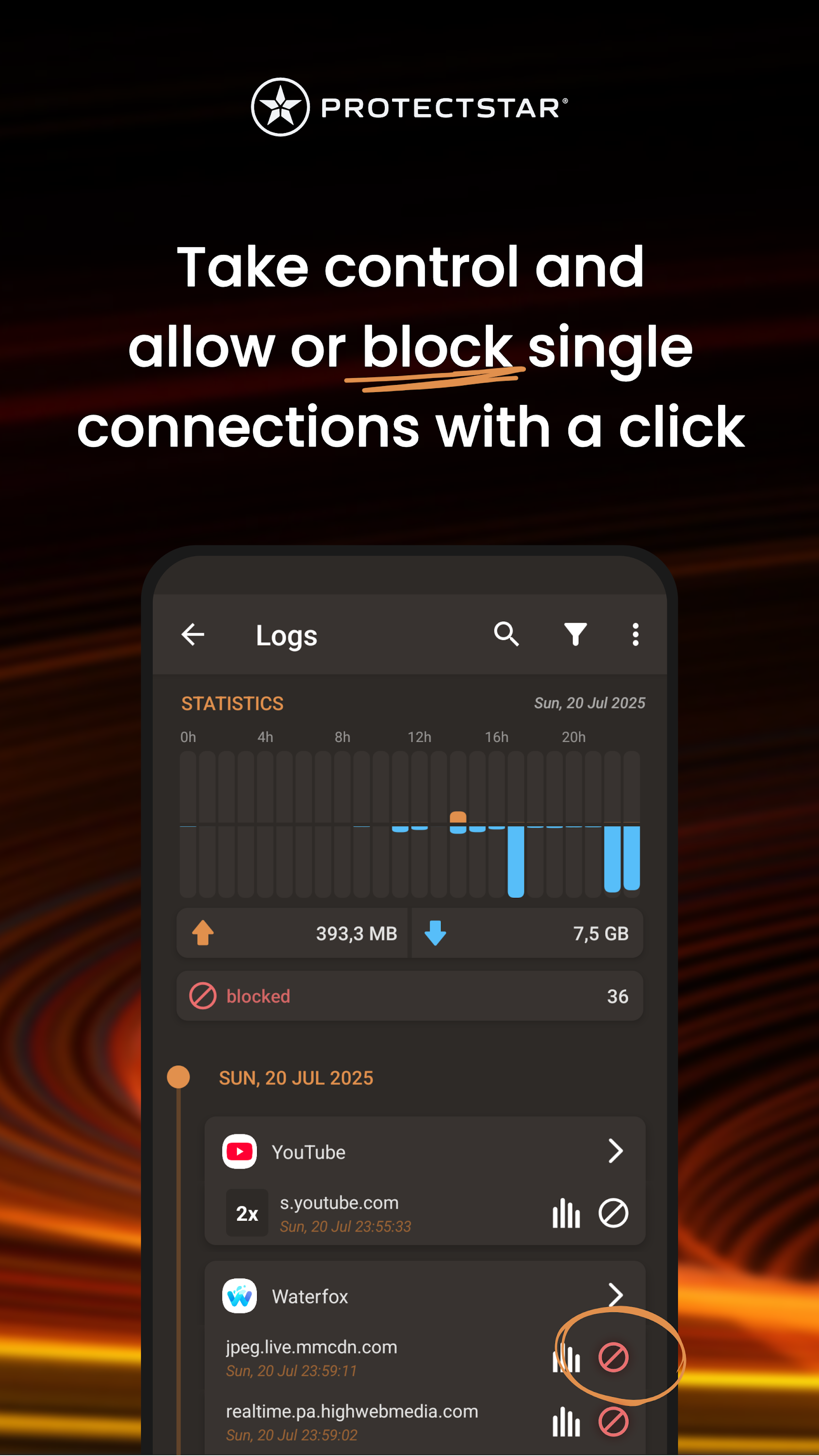 اسکرین شات 3 برنامه Firewall Security AI - No Root