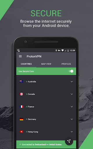 اسکرین شات 1 برنامه ProtonVPN (Outdated) - See new app link below