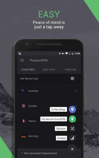 اسکرین شات 2 برنامه ProtonVPN (Outdated) - See new app link below