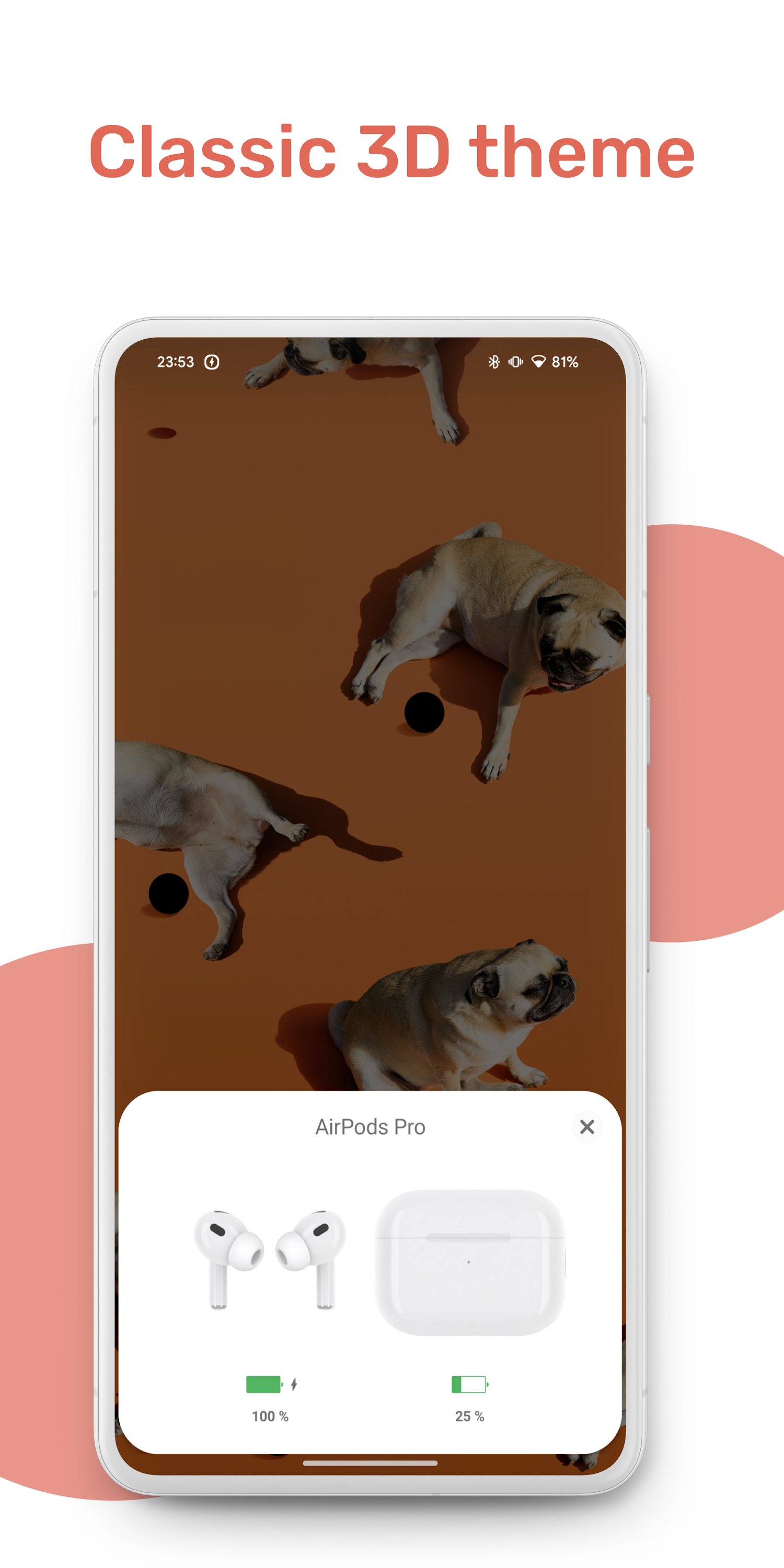 اسکرین شات 8 برنامه MaterialPods: AirPods battery