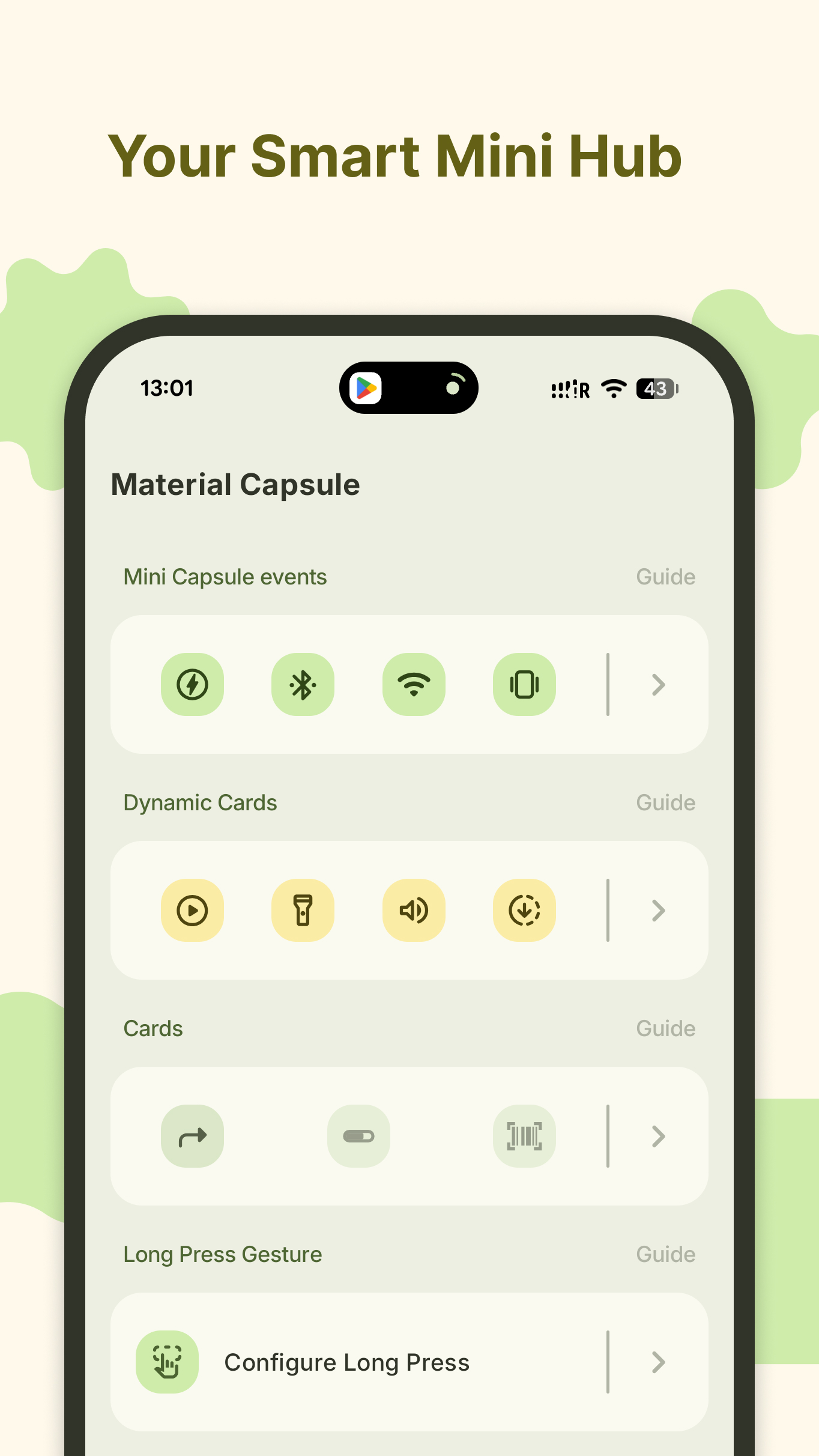 اسکرین شات 1 برنامه Material Capsule: Dynamic UI