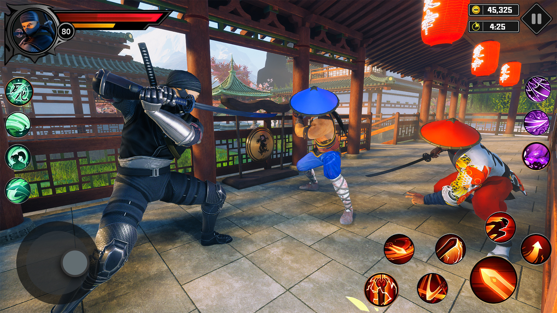 اسکرین شات 3 برنامه Ninja Fight Shadow Gangster 3D