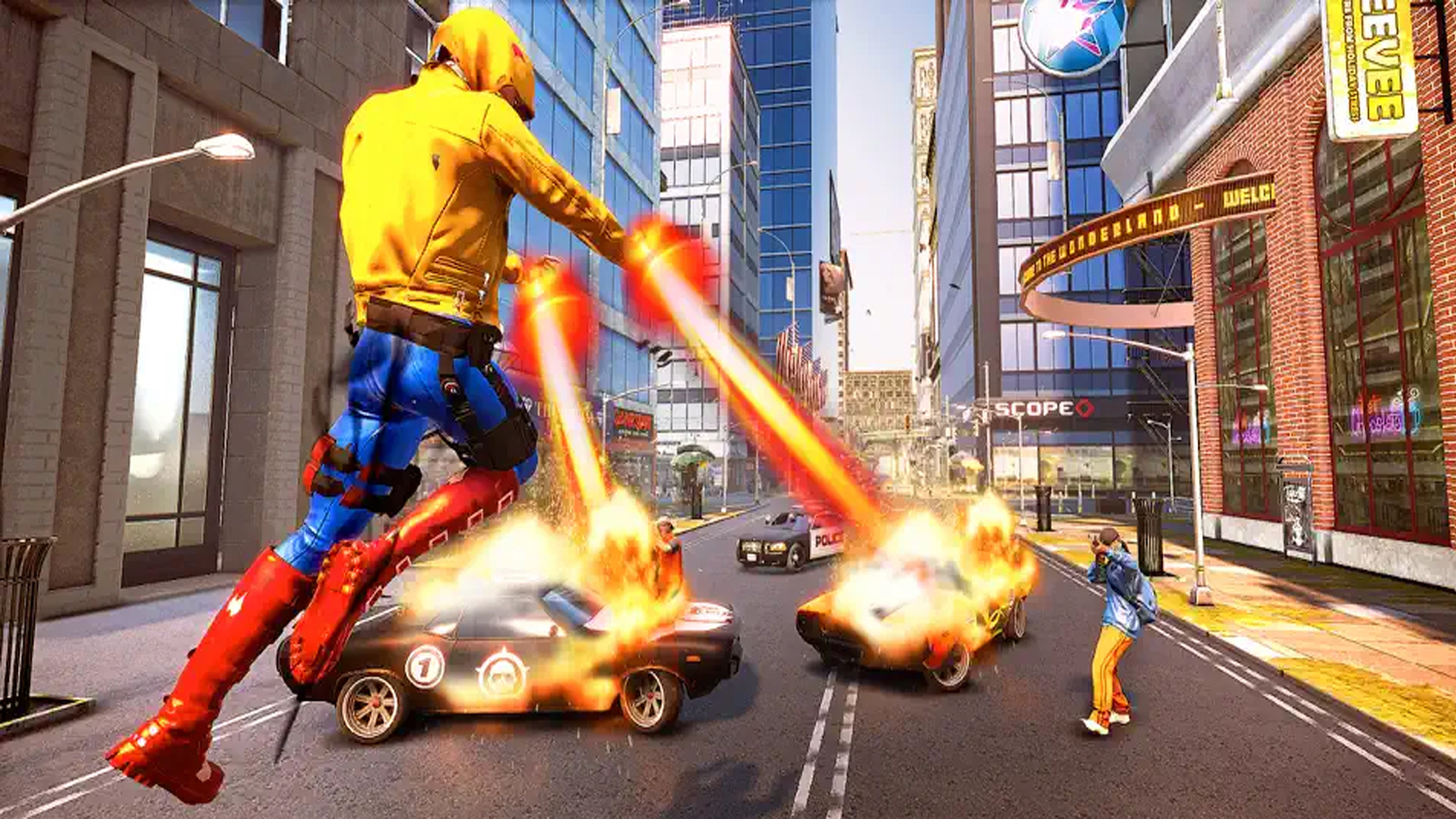 اسکرین شات 4 بازی Incredible Flying SuperHero 3D