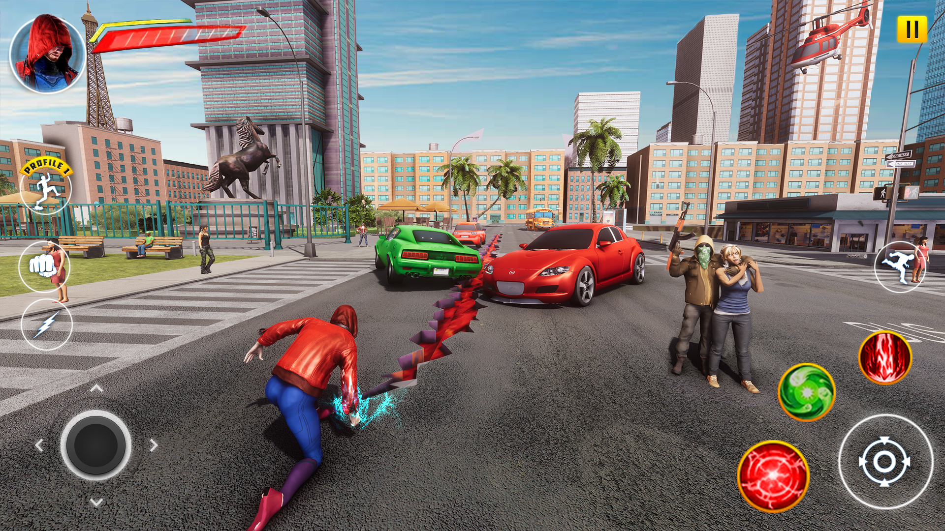 اسکرین شات 1 بازی Incredible Flying SuperHero 3D