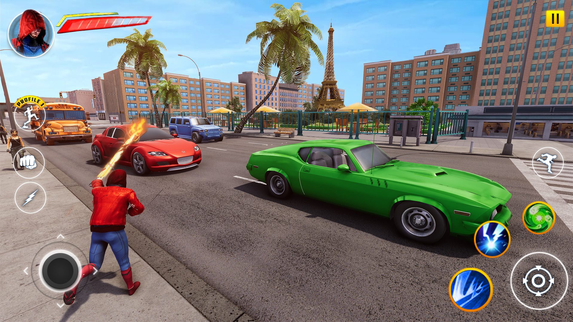 اسکرین شات 3 بازی Incredible Flying SuperHero 3D