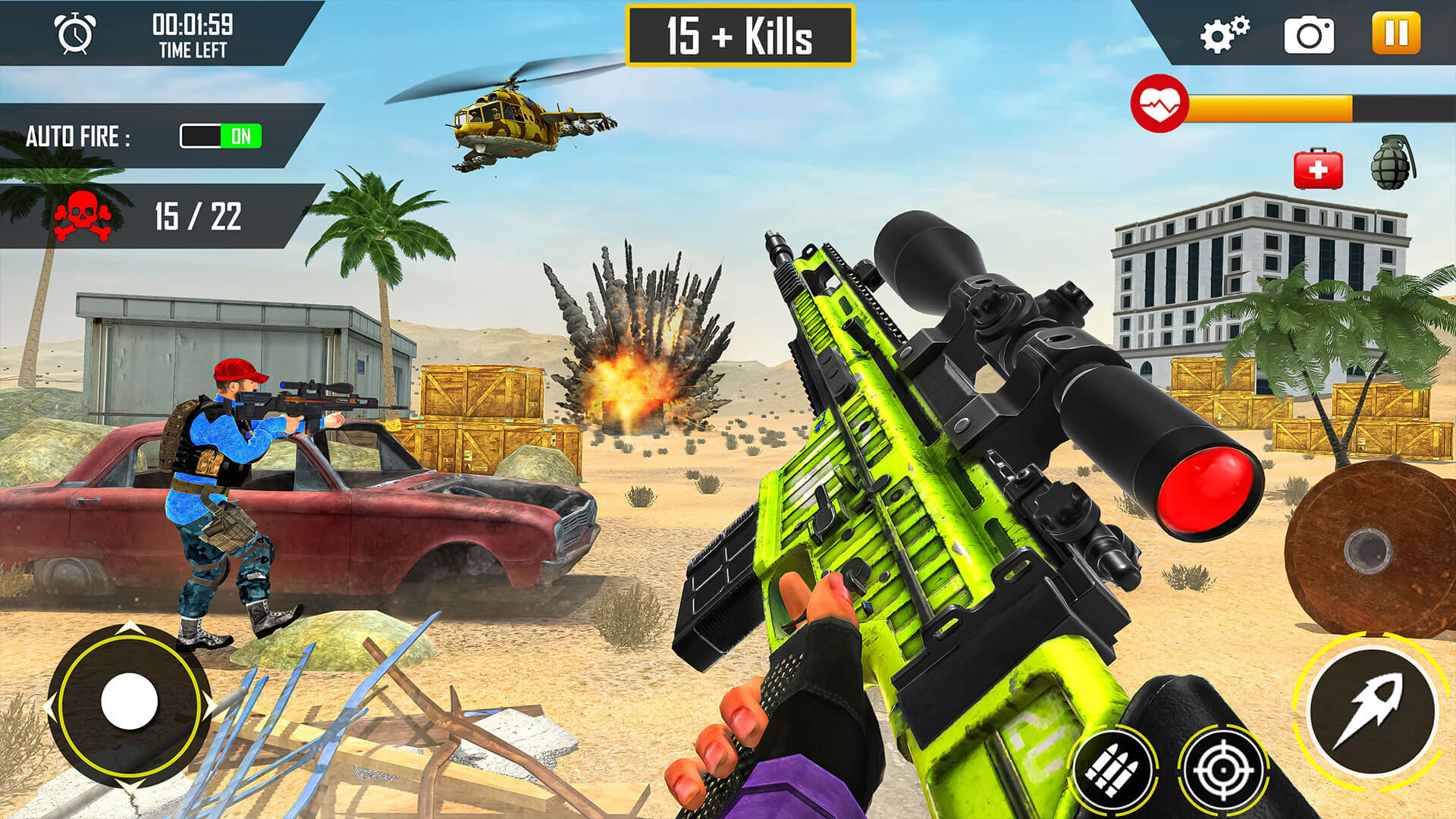 اسکرین شات 2 برنامه FPS Shooting Gun Games 3D