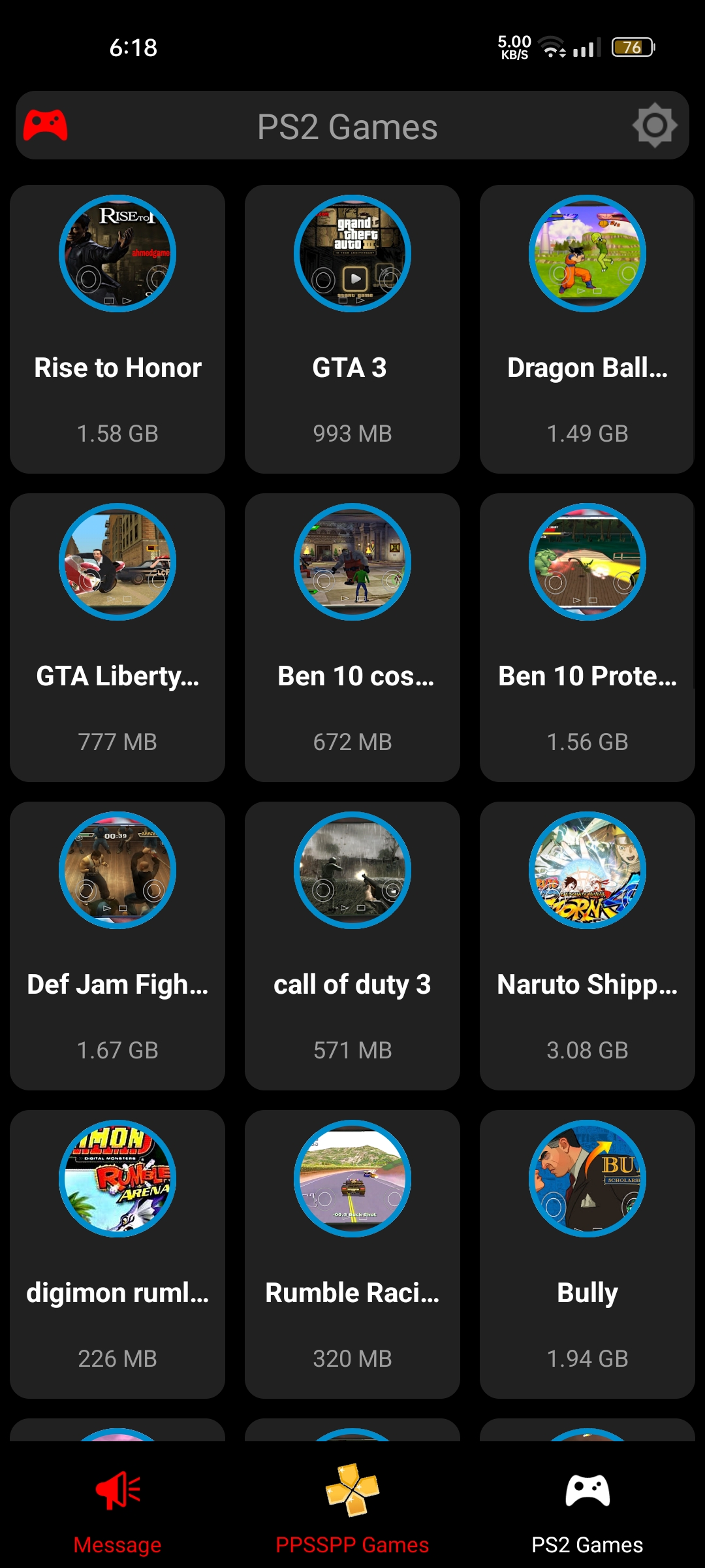 اسکرین شات 1 برنامه PS2 ISO Games Emulator