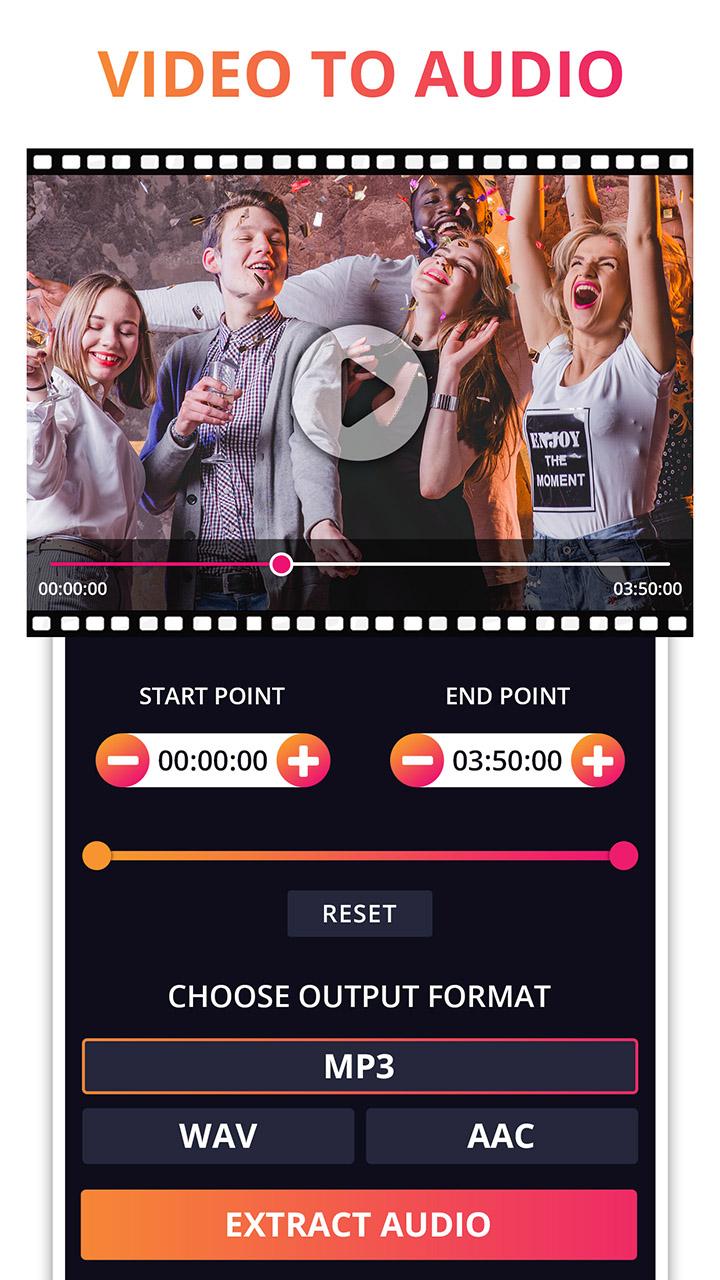 اسکرین شات 1 برنامه Audio Extractor: Video to MP3
