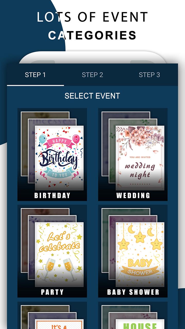 اسکرین شات 3 برنامه Invitation Card Maker: Ecards