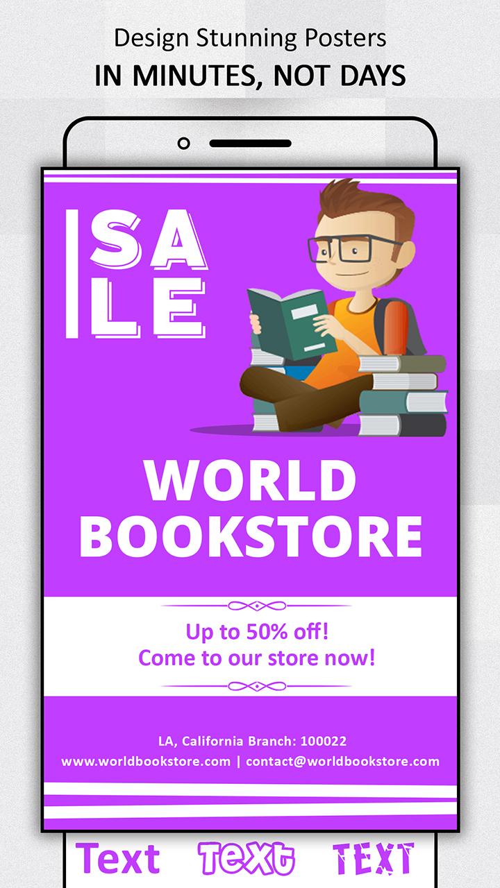 اسکرین شات 3 برنامه Poster Maker Flyer Banner Cove