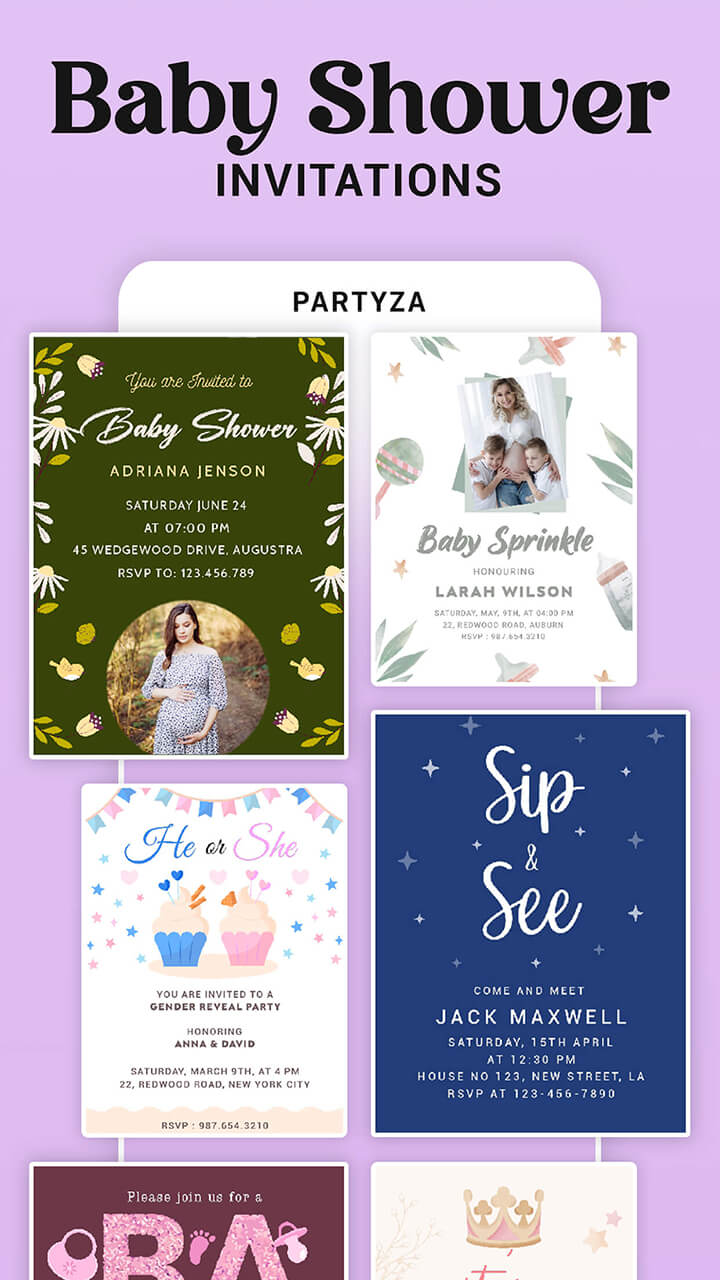 اسکرین شات 5 برنامه Video Invitation Maker PartyZa