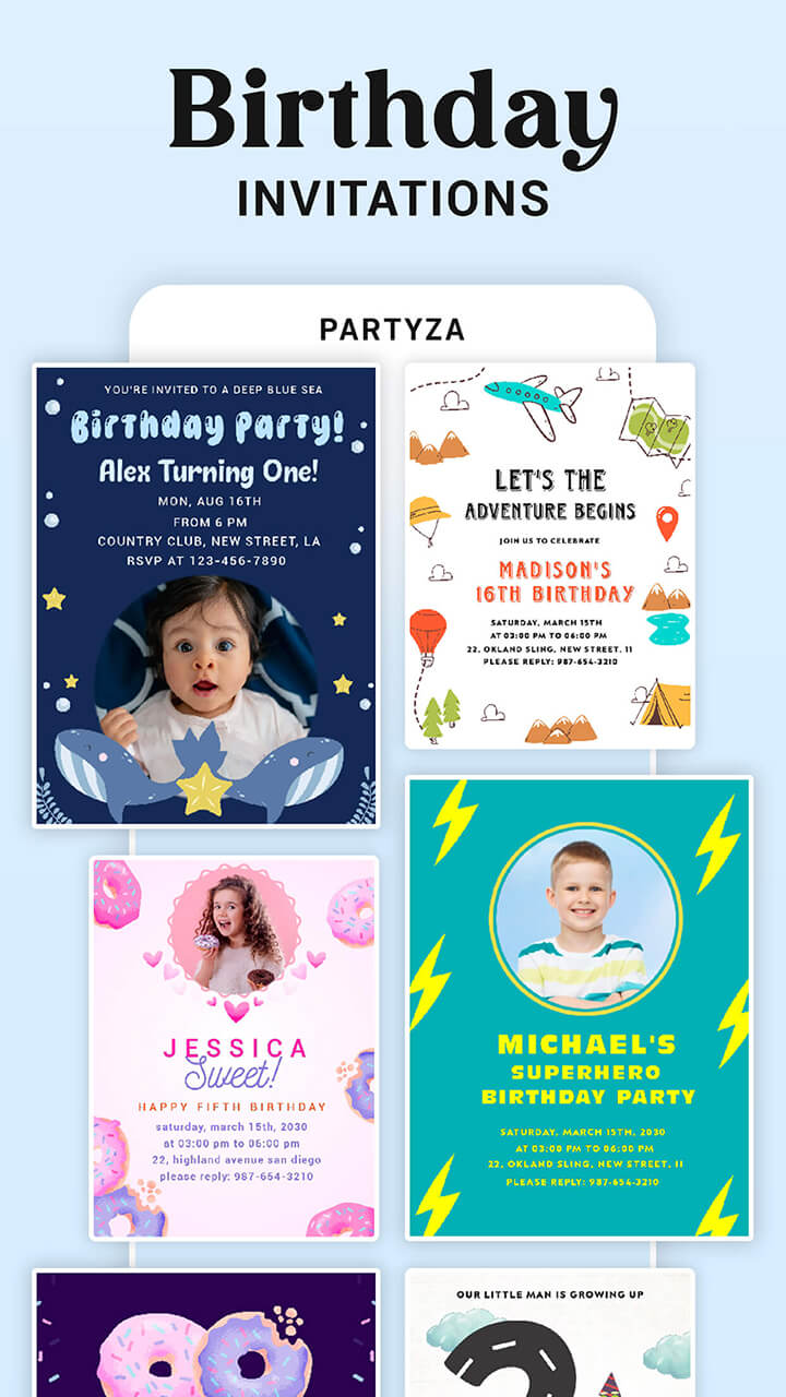 اسکرین شات 3 برنامه Video Invitation Maker PartyZa